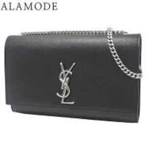 SAINT LAURENT PARIS Kate Shoulder Bag Chain YSL Grain de Poudre Black